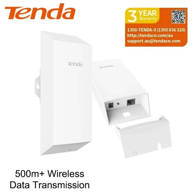 TENDA-O1 OUTDOOR CPE 2.4Ghz Wireless WiFiExtender AP Access Point POE ...