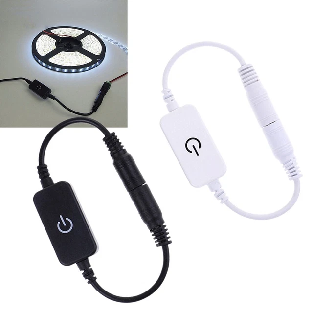 Interrupteur Tactile LED Variateur en Ligne Blanc Adaptateur for Bande