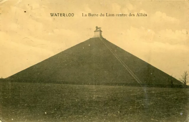 Carte BELGIQUE WATERLOO WESTERLO La Butte du Lion centre des Alliés