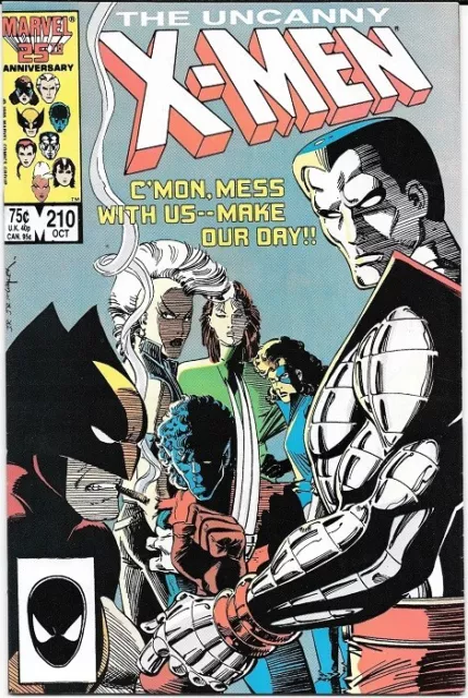 Uncanny X-Men 210-A  Marvel Comics Vol-1 (1981-2011) Grade 8.0
