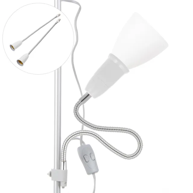 2 pz lampade da E14 a E27 attacco plastica clip su lampada da tavolo