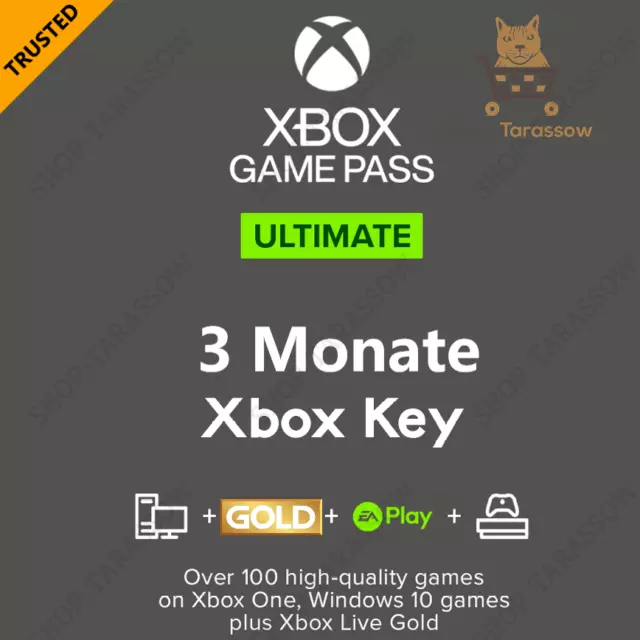 XBOX Game Pass Ultimate 3 mesi & abbonamento XBOX Live Gold (90 giorni) 24/7