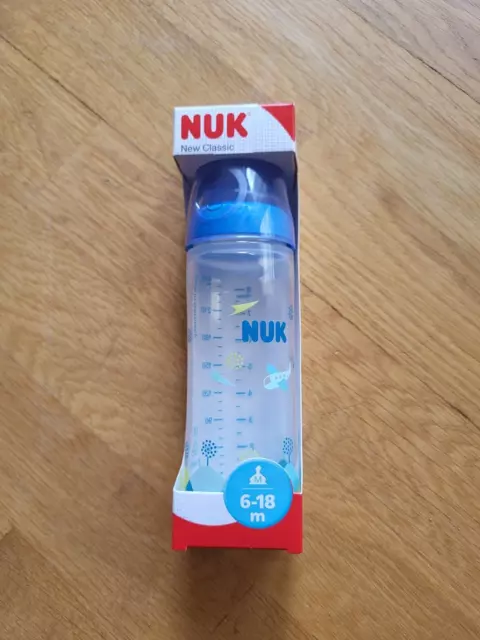 Nuk New Classic 6-18m 250ml Flugzeuge Neu & OVP