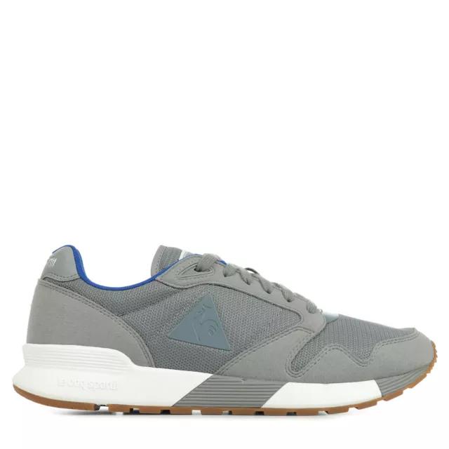 Chaussures Baskets Le Coq Sportif homme Omega X Gris Grise Textile Lacets