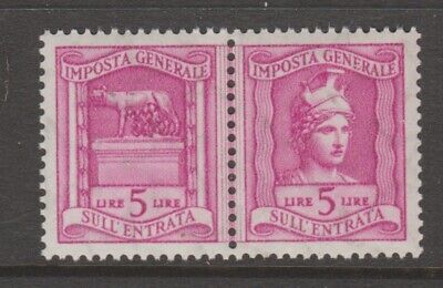 Italy MNH gum pairs Revenue Fiscal Cinderella stamp 9-25-25