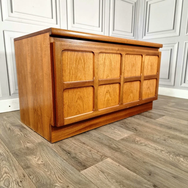 VINTAGE NATHAN MID Century Teak Sideboard Media Unit Cabinet Parker ...