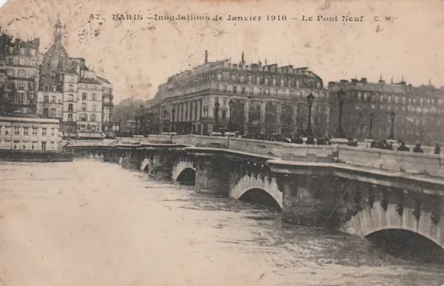 CPA 75 PARIS Floods of January 1910 Le Pont New