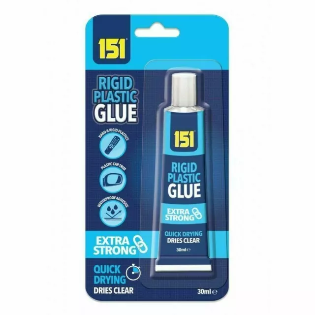 Rigid Hard Plastic Glue Adhesive Extra Strong Clear Quick Drying Water Proof