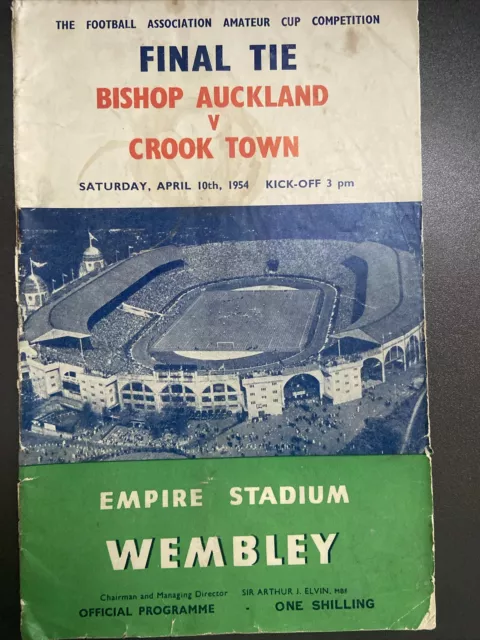 Bishop Auckland v Crook Town(FA Amateur Cup Final 53/4) 10/4/54 CR MK FLD