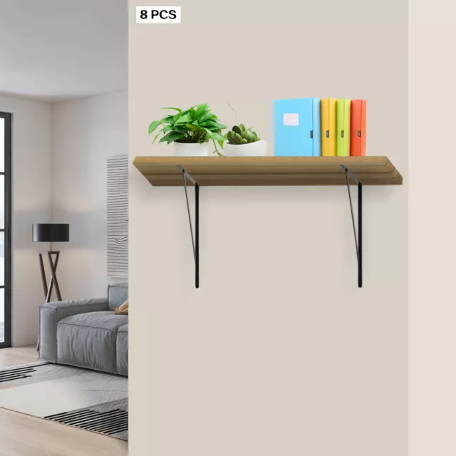 Heavy Duty Shelf Bracket Wall Shelf Brackets with 90 Degree Triangle Mounting