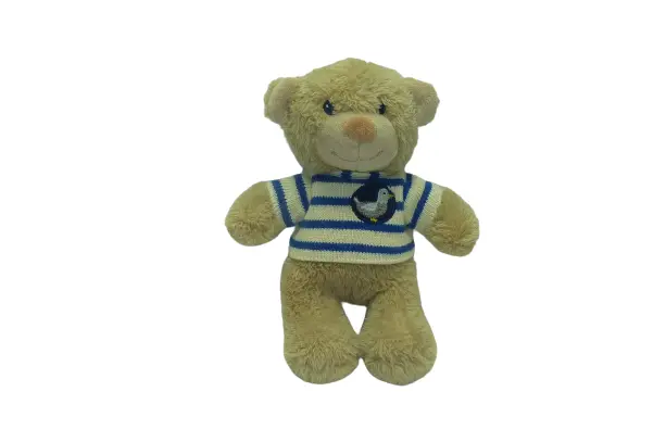 Doudou ours peluche 23 cm pull marin comme neuf Pommette