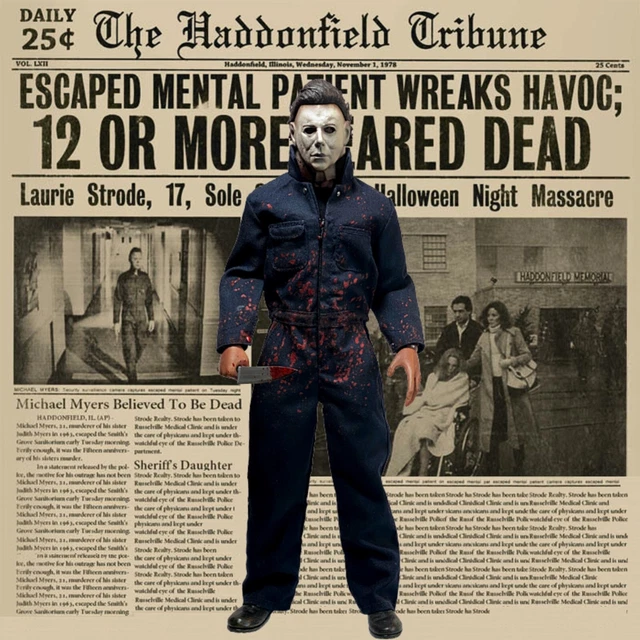 1/6 Michael Myers Backdrop 15"x15"- For 1/6 Myers Halloween Ends 12" Figures