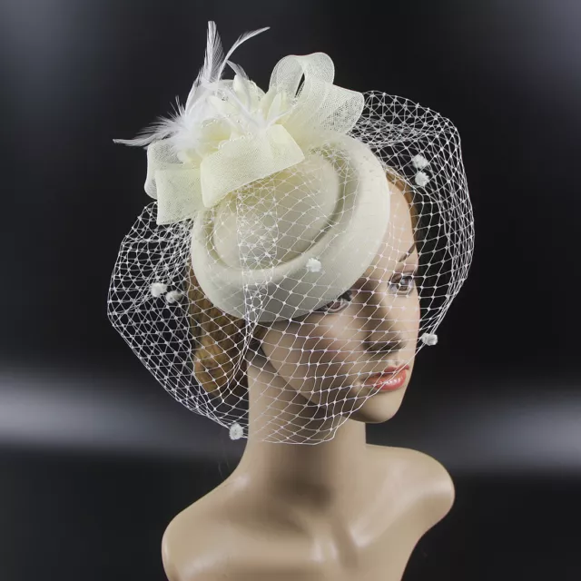 Elegant Fascinator Hat Headband Ladies' Day Cocktail Tea Party Wedding Hair Clip