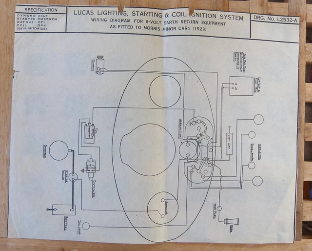 LUCAS WIRING DIAGRAM Morris 8-10 Cwt Vans (1936) £3.75 - PicClick UK