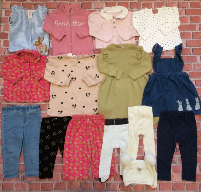 Baby Girls Clothes Bundle 9-12 Months Dress Cardigan Tights Next TU Etc
