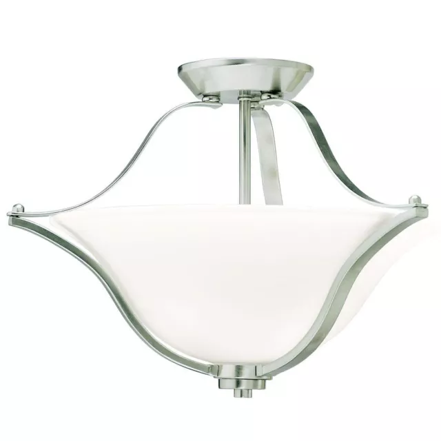 Kichler 3681 Nickel Langford 2-Light Semi-Flush Indoor Ceiling Fixture