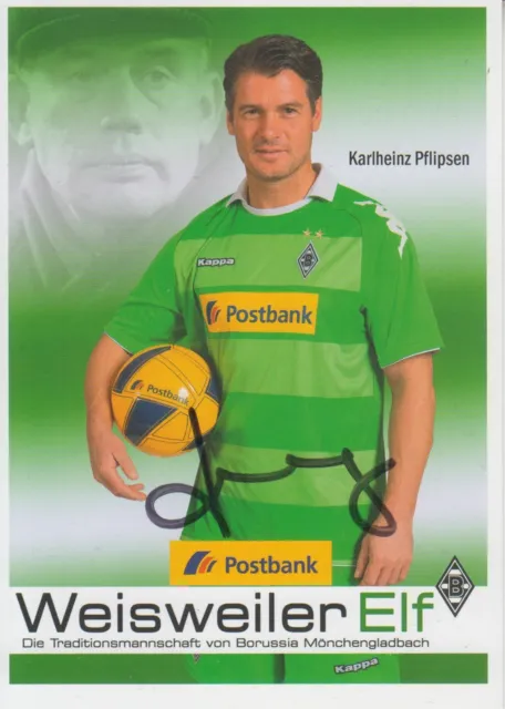 Autogrammkarte Karl Heinz Pflipsen  Borussia Mönchengladbach