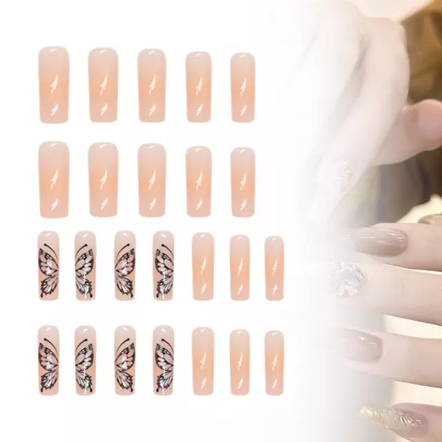 Presse sur les ongles Automne Brillant Couverture Complète Réutilisable Faux