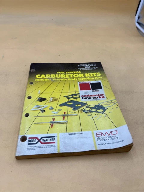 1988 Borgwarner Fuel Systems Carburetor Kits Manual Catalog No Ck-88