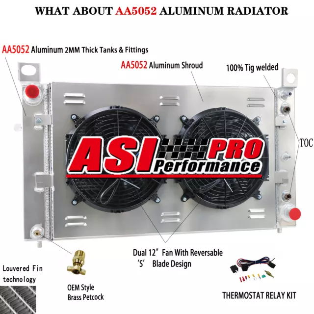 Aluminum Radiator Shroud Fan Relay for 1999-2012 Chevy Silverado 1500/2500 Tahoe