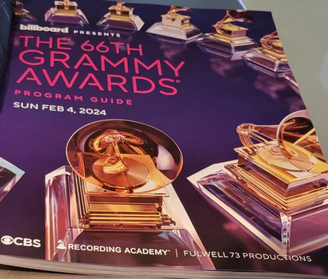 2024 66th Grammy Awards Program. Not Perfect, Creases, Was Raining Out.