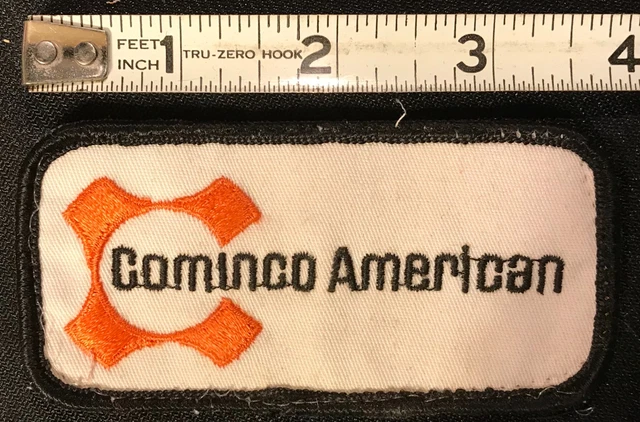 vintage COMINCO AMERICAN MINING Advertising Farmer Patch / Trucker Hat Patch