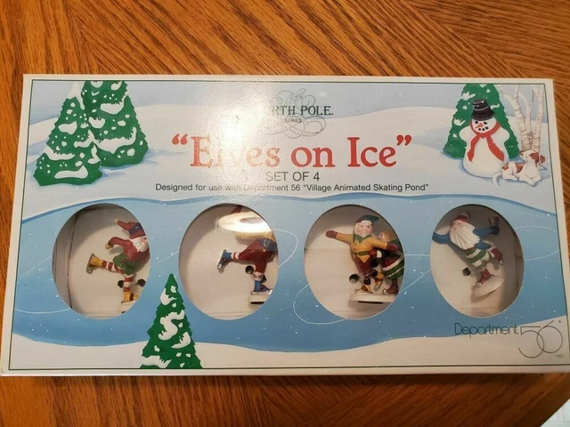 Dept 56 North Pole Village ELVES ON ICE Set of 4 52298