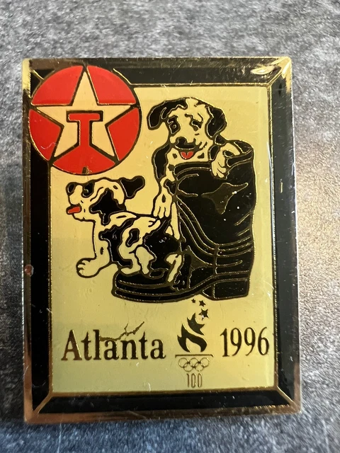 Vitnage Gold Tone Pin 1996 Atlanta Olympics Texaco Fire Boot Logo