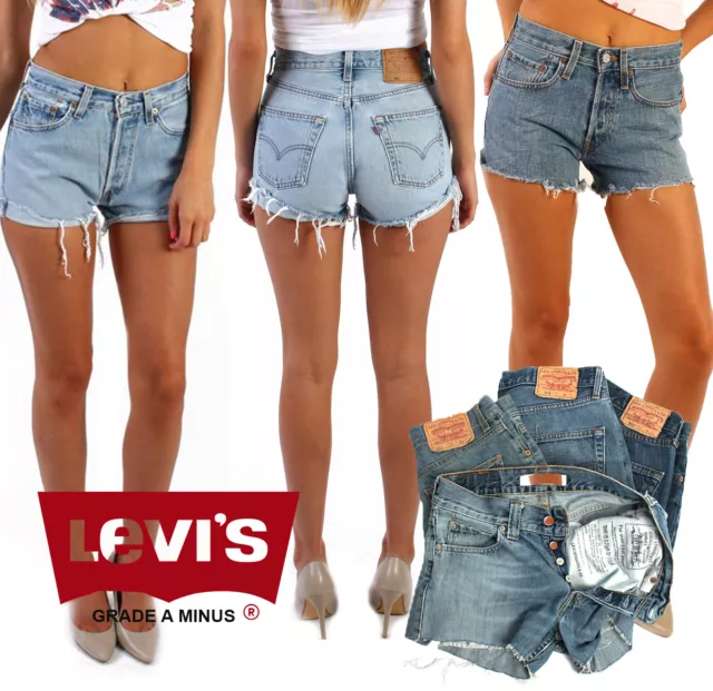 SHORT FEMME LEVIS Denim Vintage Pantalon Chaud Taille Haute Grade A Moins  EUR 13,66 - PicClick FR