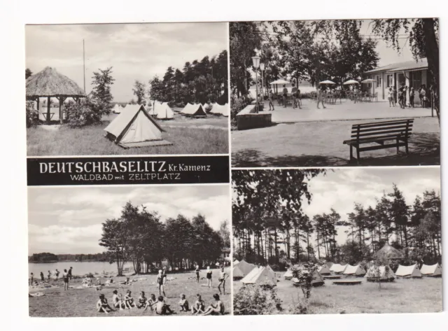 uralte AK Deutschbaselitz Kr Kamenz Waldbad mit Zeltplatz Němske Pazlicy 1965/26