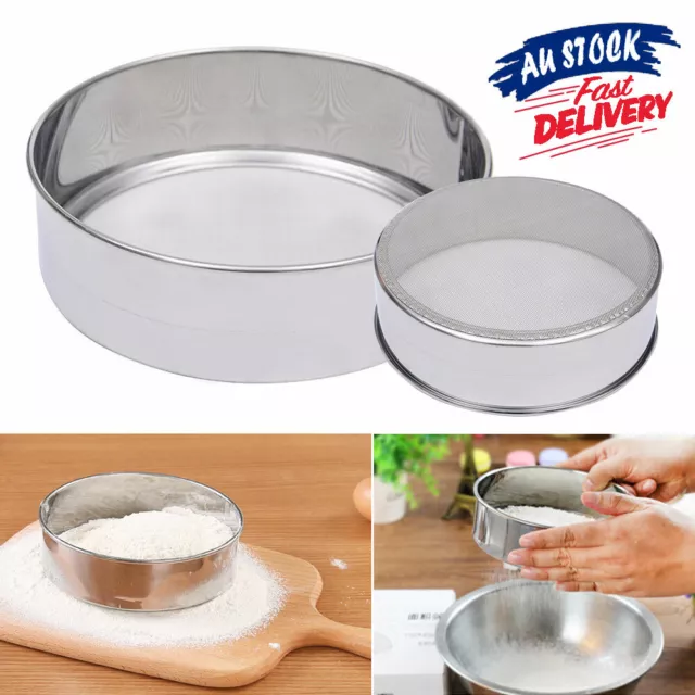 Kitchen Oil Strainer Flour Sieve Stainless Steel Sifter Colander Mesh Tool Fine