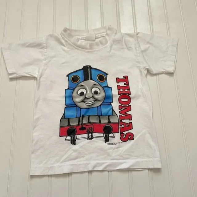 Vintage Thomas The Train White Short Sleeve Tee Kids SZ 5/6