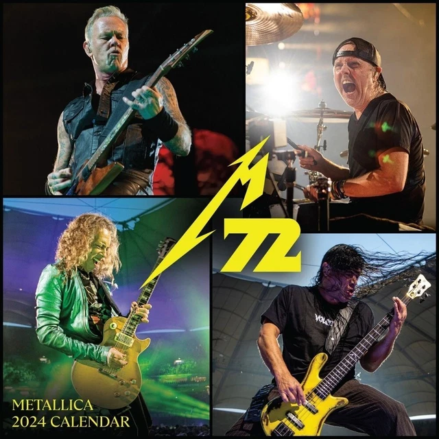 2024 CALENDAR METALLICA Rock Band Square Month to View Wall Hanging