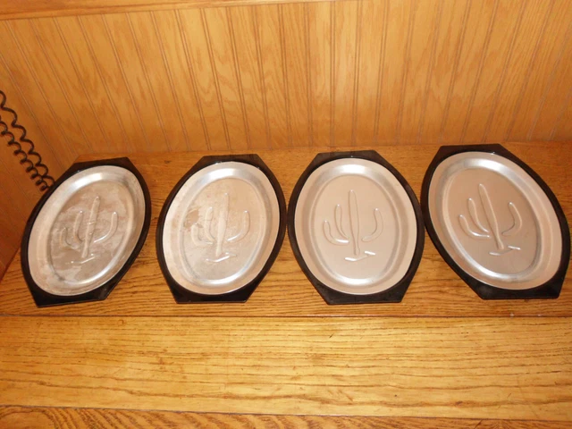 Set of 5 Vintage 1970s Nordic Ware Serv-a-sizzler Fajita Platters -- #24010 -- Aluminum Plate