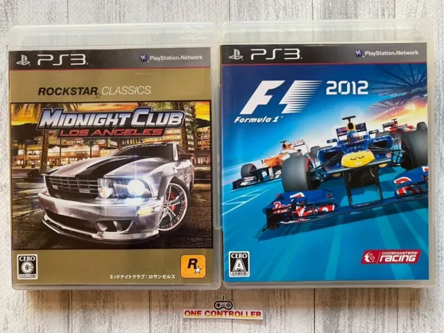 SONY PS3 Midnight Club Los Angeles &  Formula 1 F1 2012 set from Japan