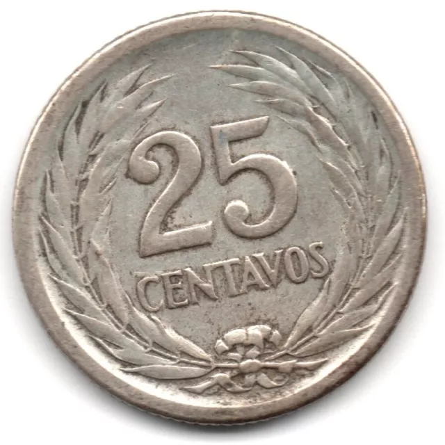 El Salvador - silver 25 centavos 1953 - José Matías Delgado