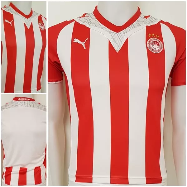 Puma Olympiakos Piräus Kinder Trikot Jersey Shirt Heim Home rot weiss 128 - 176