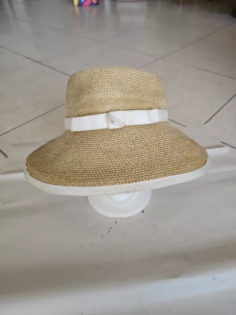 Eric Javits Classic Squishee Packable Fedora Sun Hat Cream Black Sun Crest Beach