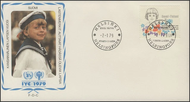 Finland: Girls with Flowers, 1 Value on Jewelry - FDC Helsinki