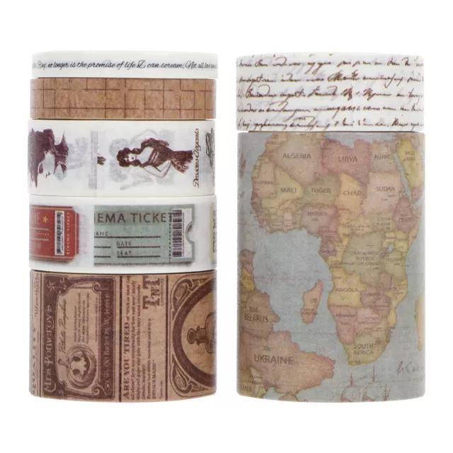 7 Rolls DIY Supplies Wide Washi Tape Cute Kawaii Travel Student