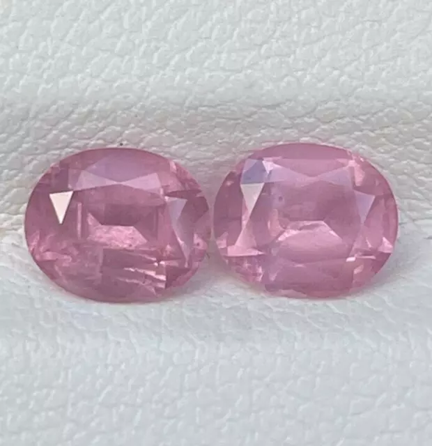 Natural Pink Spinel Pair 2.27 Cts Oval Cut Loose Gemstones For Earrings