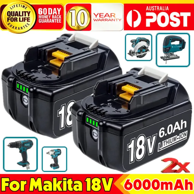 2x 6.0Ah for Makita 18V Li-Ion Cordless Multi Tool Battery BL1860 BL1830 BL1850