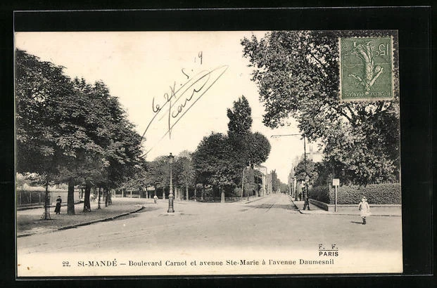 CPA Saint-Mandè, Boulevard Carnot et avenue Ste-Marie à l´avenue Daumesnil