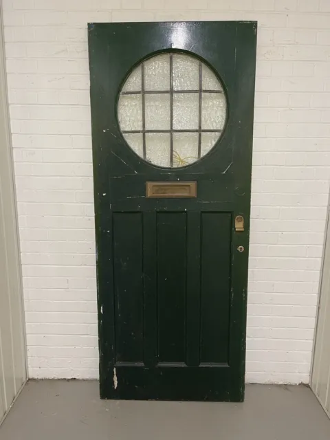 Reclaimed Victorian Edwardian Wooden Panel External Front Door 2085 x 855mm