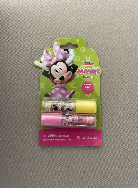 0.05 Oz. Set of 2 Minnie Mouse Juicy Flavors Flavored Lip Glosses~New In Package