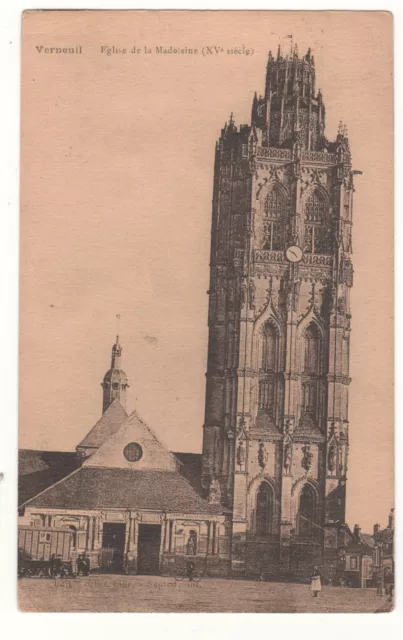 Cpa 27 - Verneuil : Église De La Madeleine (Eure) Écrite