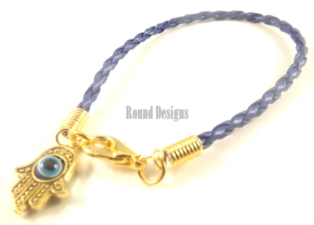 Valcano Bracelet porte-bonheur Kabbalah en cordon rouge - Hamsa - Bijou de Fatma - taille unique