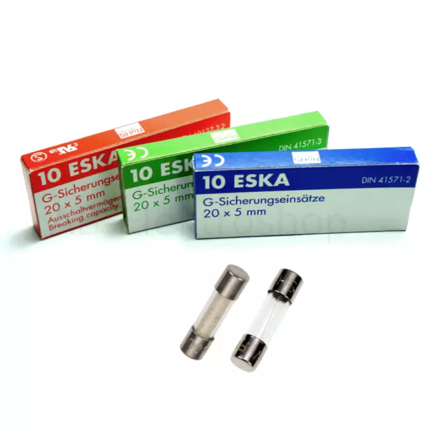 Sicherungen 5x20mm 250V ESKA Glassicherungen Feinsicherungen