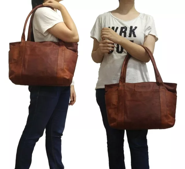 FEMME SAC V RITABLE Cuir Haut Poign e Travail Sac Main EUR 59 22