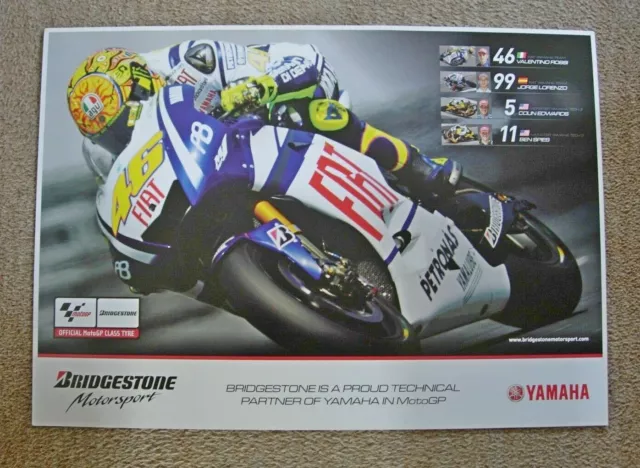 Bridgestone Motorsport Moto Gp  Valentino Rossi Yamaha Poster